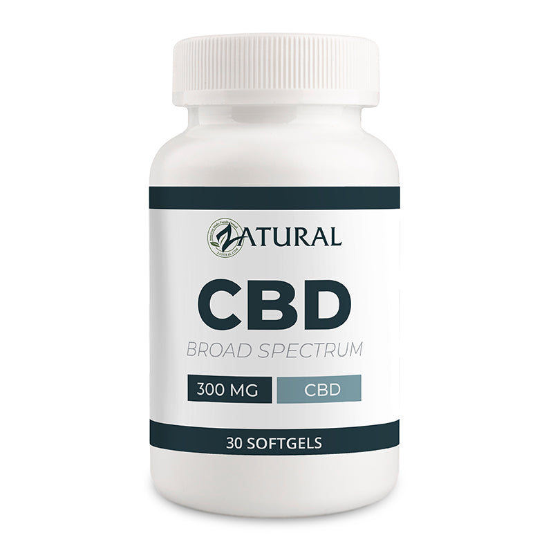 Zatural Broad-spectrum CBD Softgels 30 count 300mg