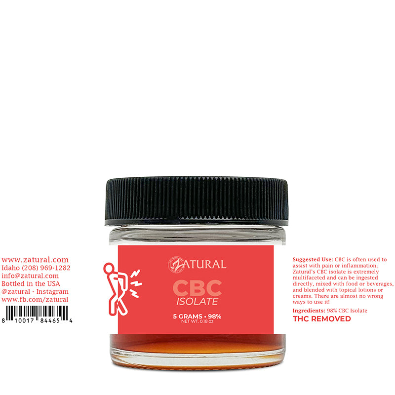 CBC Isolate Oil 5 grams labels