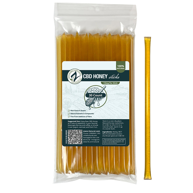 Zatural CBD Honey Sticks 30 count