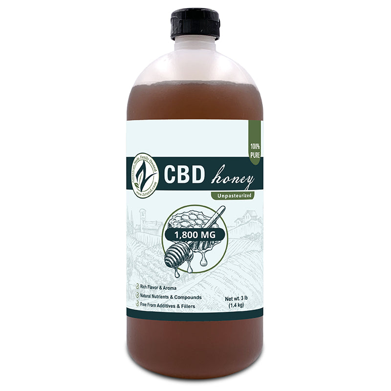 Zatural CBD Honey 1800mg front side of label