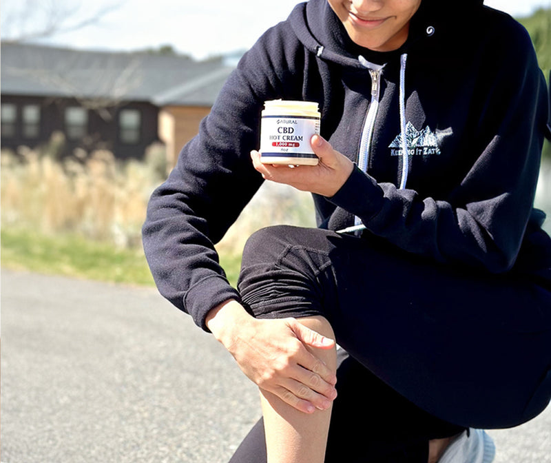 Zatural Relief CBD Topical being used