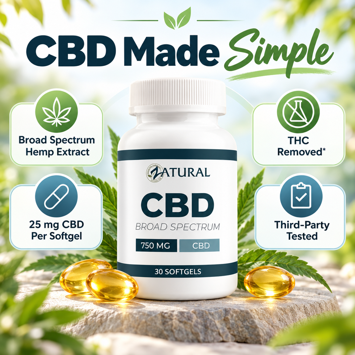 Broad Spectrum CBD Softgels | Nano CBD Oil