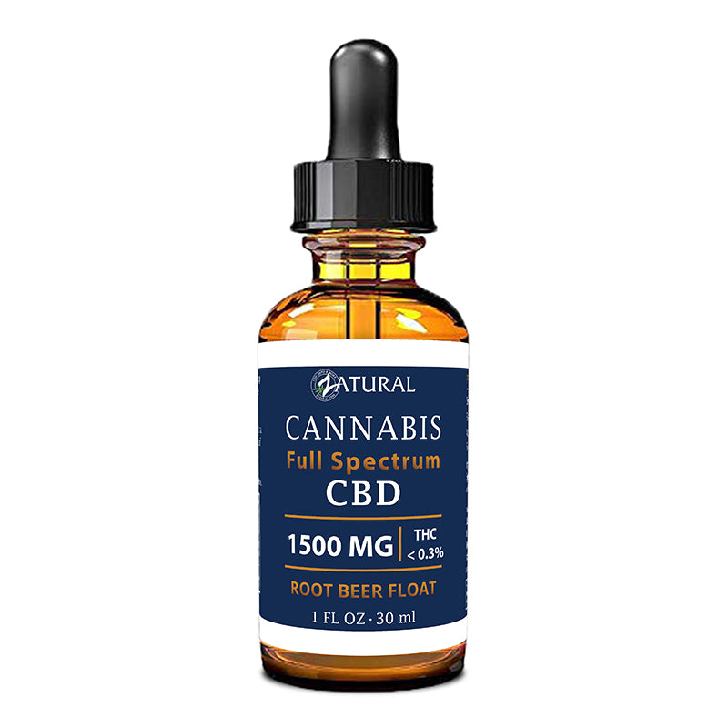 Zatural Full Spectrum Root Beer Float CBD Oil 1500mg 1oz
