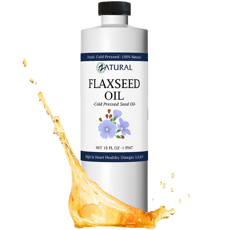 Zatural Flaxseed Oil 16oz oil splash