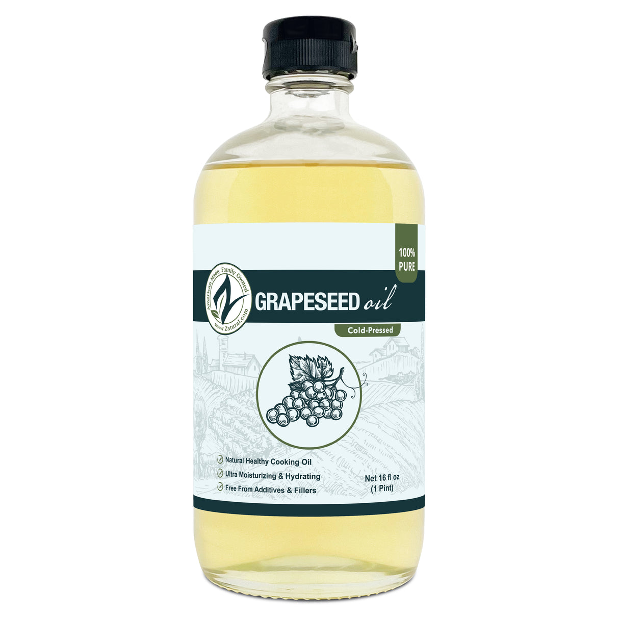 Grapeseed Oil 16oz glass bottle