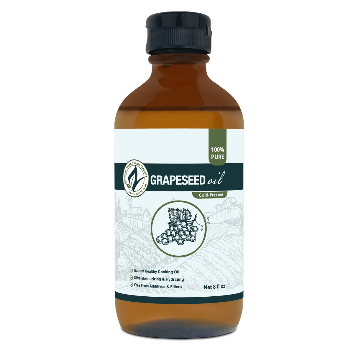 Grapeseed Oil 8oz Glass Bottle