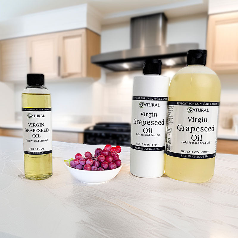 group picture of Zatural Grapeseed oil