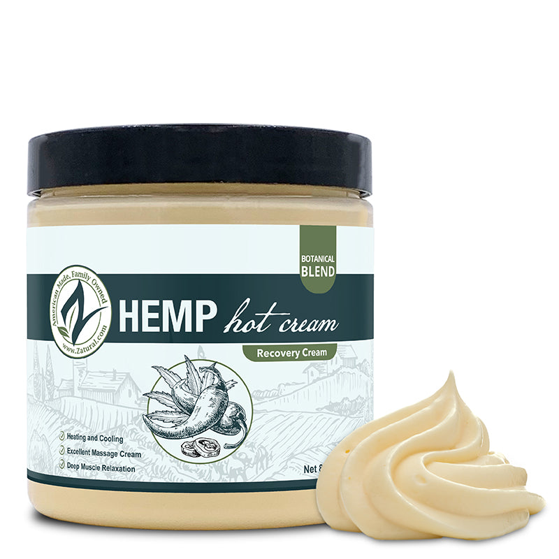 Zatural Hemp Hot Cream 8oz splotch