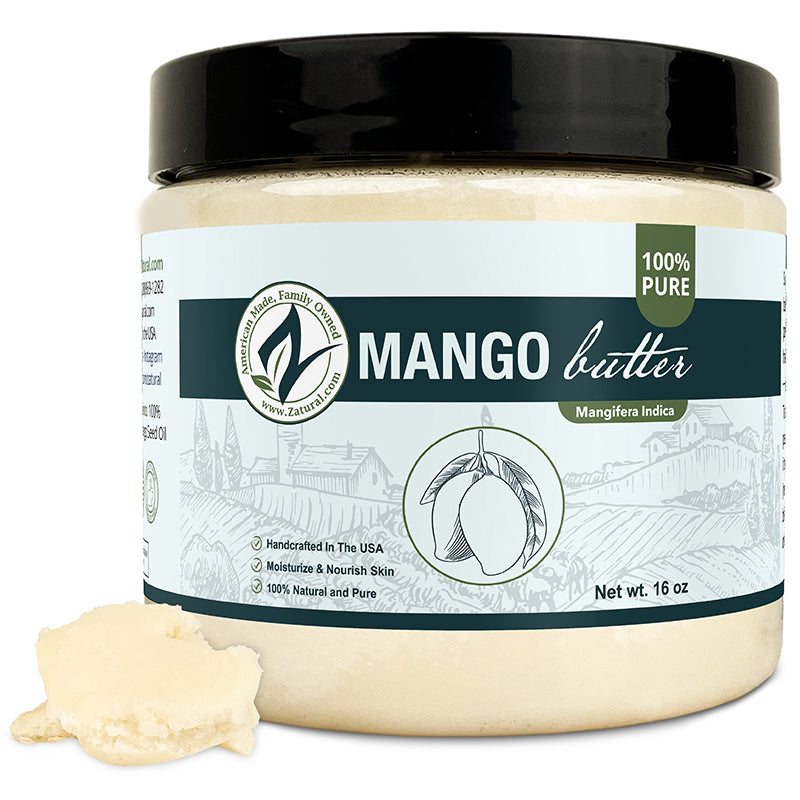 Zatural Mango Butter with a chunk of butter
