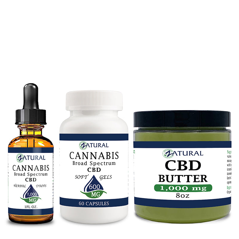 Wellness CBD Bundle CBD 1000 mg and CBD softgels 600 mg and butter 1,000 mg