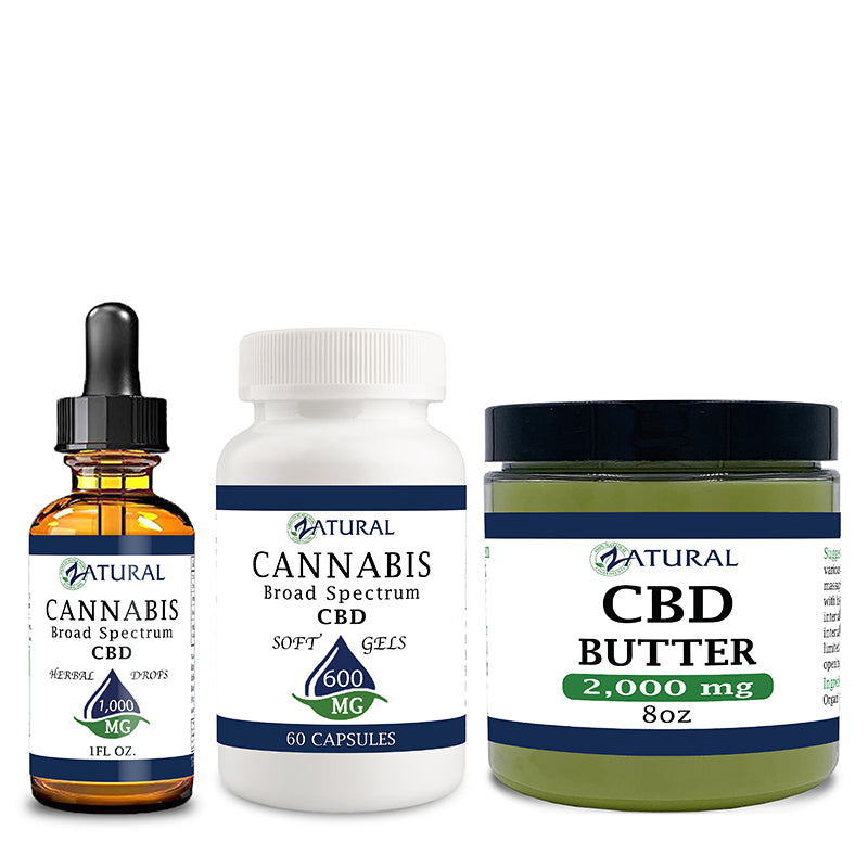 Wellness CBD Bundle CBD 1000 mg and CBD softgels 600 mg and butter 2,000 mg