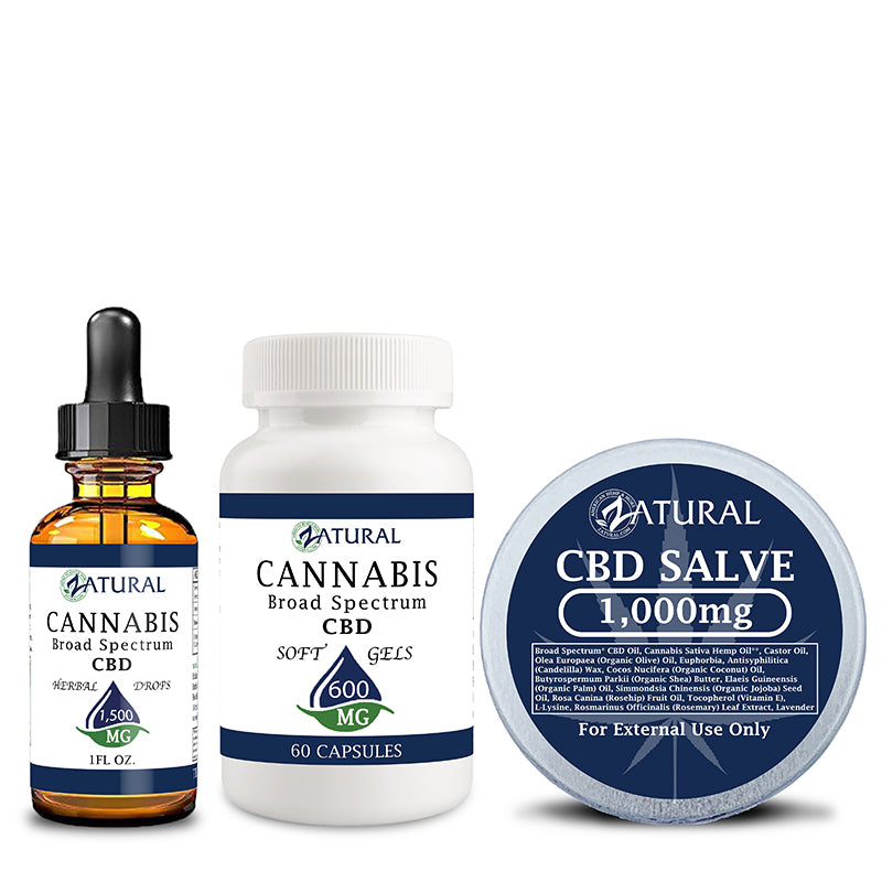 Wellness CBD Bundle CBD 1500 mg and CBD softgels 600 mg and salve 1,000 mg