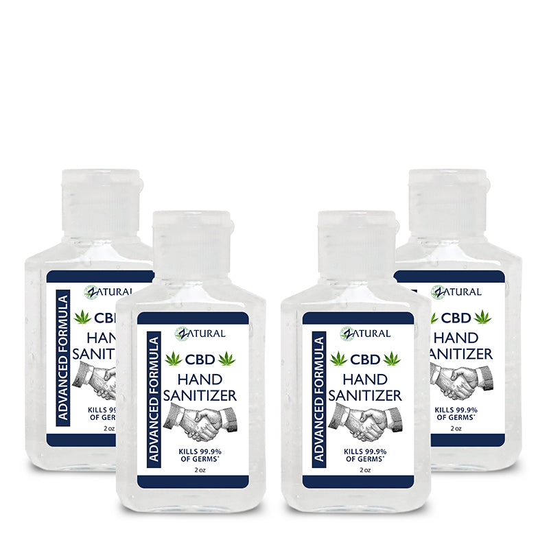 Zatural CBD Hand Sanitizer 2oz Four Pack
