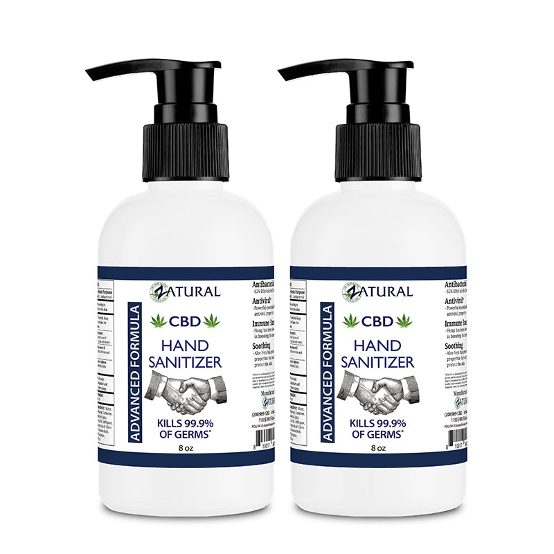 Zatural CBD Hand Sanitizer 8oz Two Pack