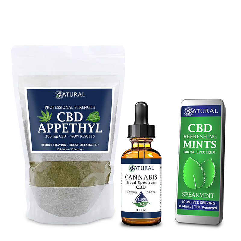 CBD for appetite bundle 1,500 mg and Spearmint Mints