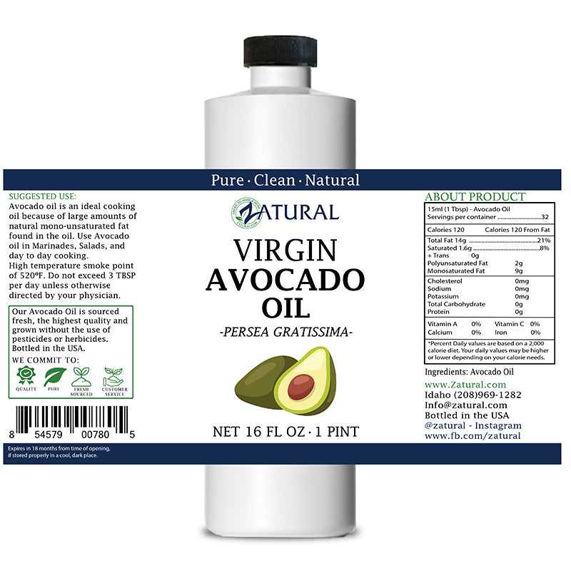 Avocado Oil 16oz Label