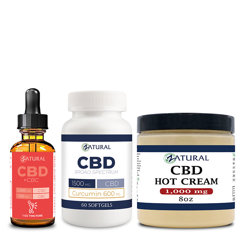 CBC Oil, Hot Cream 1000mg, and CBD Softgels 600mg