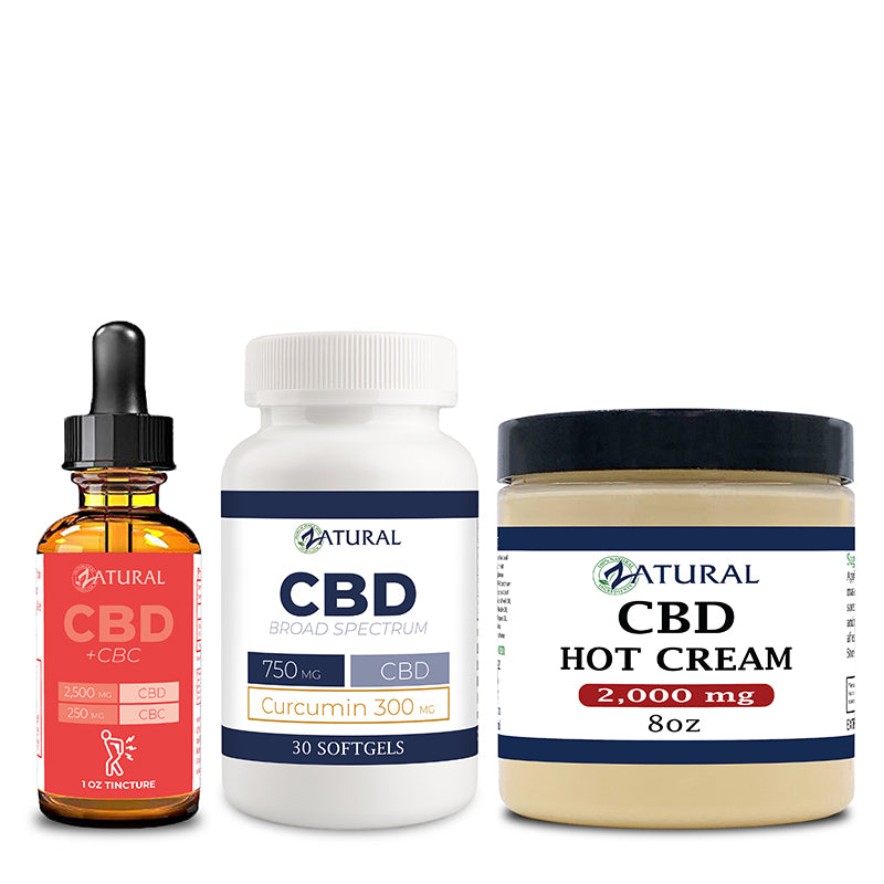 CBC Oil, Hot Cream 2000mg, and CBD Softgels 300mg