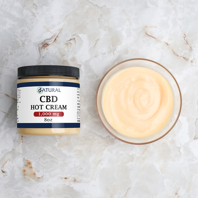 Zatural CBD Hot Cream 1,000mg in a bowl