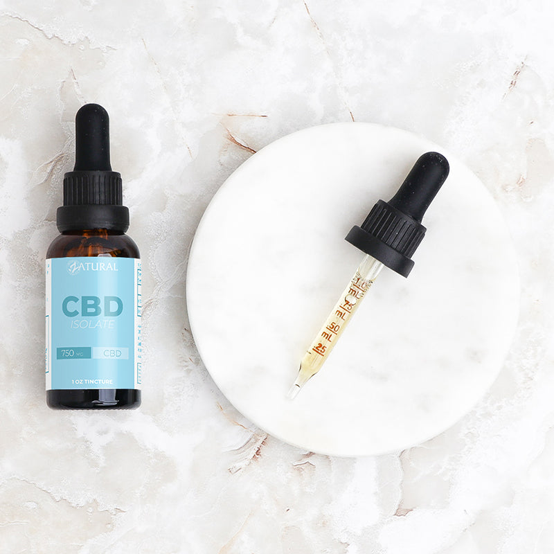 Build your own CBD isolate oil tincture 750 and plate with dropper