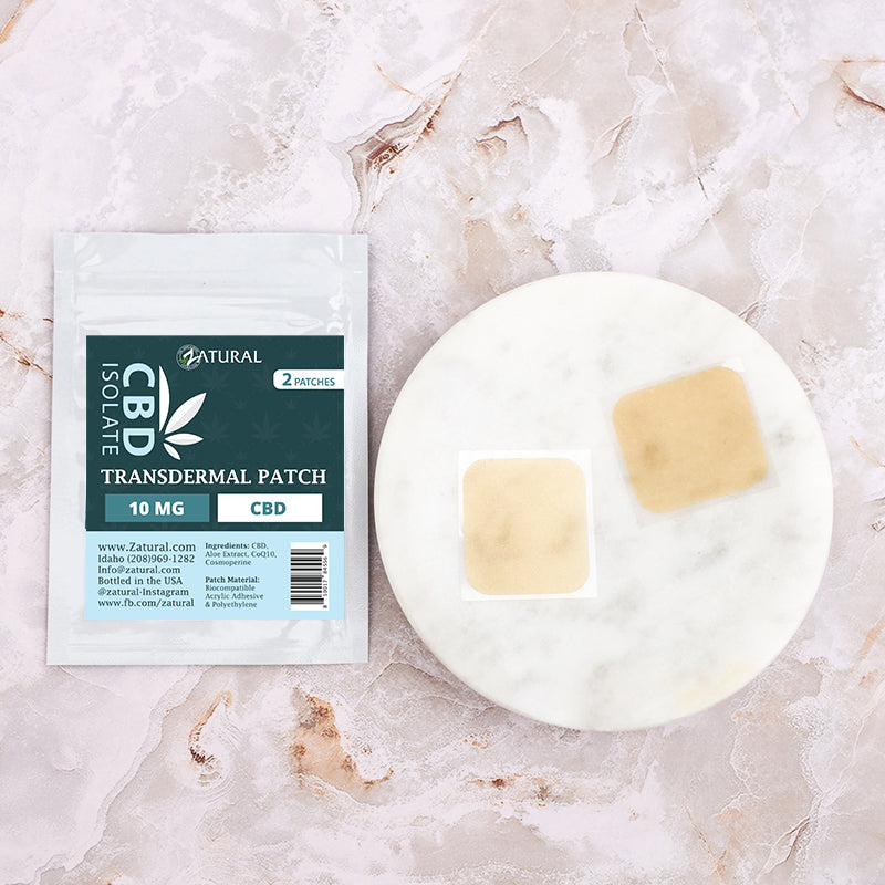 Transdermal CBD Isolate Patch 10mg on plate