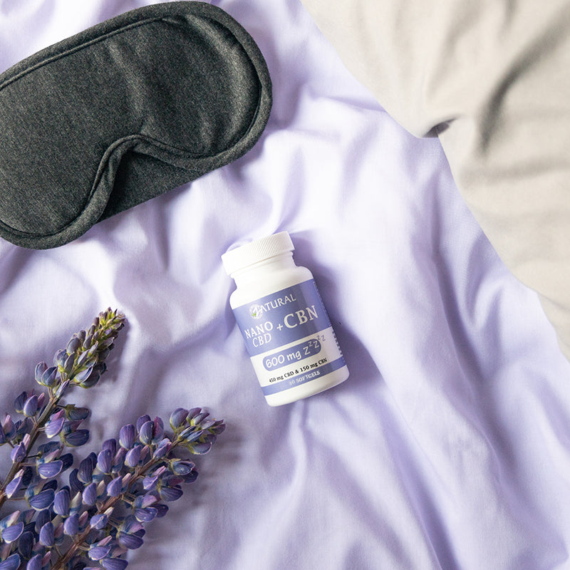 CBN Softgels on bed