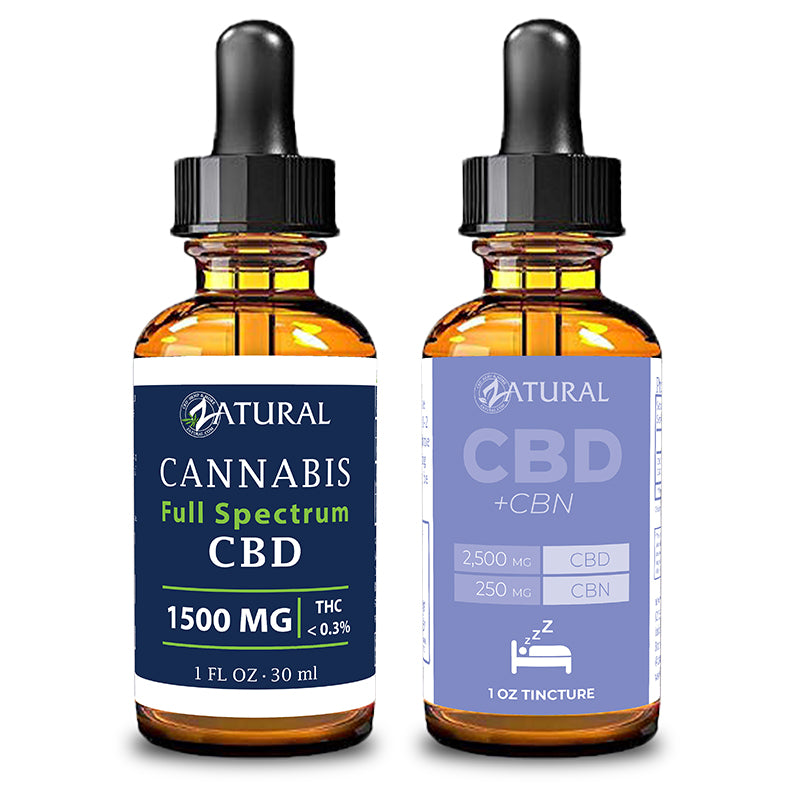 Day and Night Bundle Full Spectrum CBD Oil 1500mg and CBN Oil