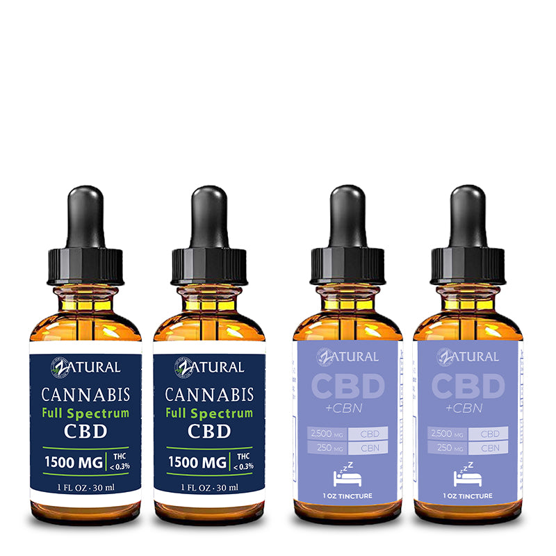 Day and Night Bundle Two Pack Full Spectrum CBD Oil 1500mg and CBN Oil