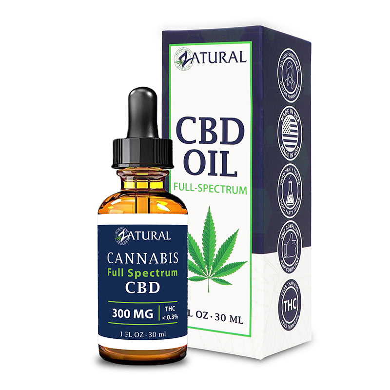 Zatural Full Spectrum CBD Oil and Box