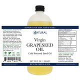 Zatural Grapeseed oil 32oz label