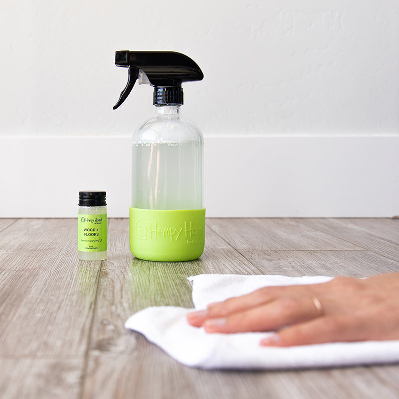 Hempy Home Green Bottle and Concentrate Lifestyle