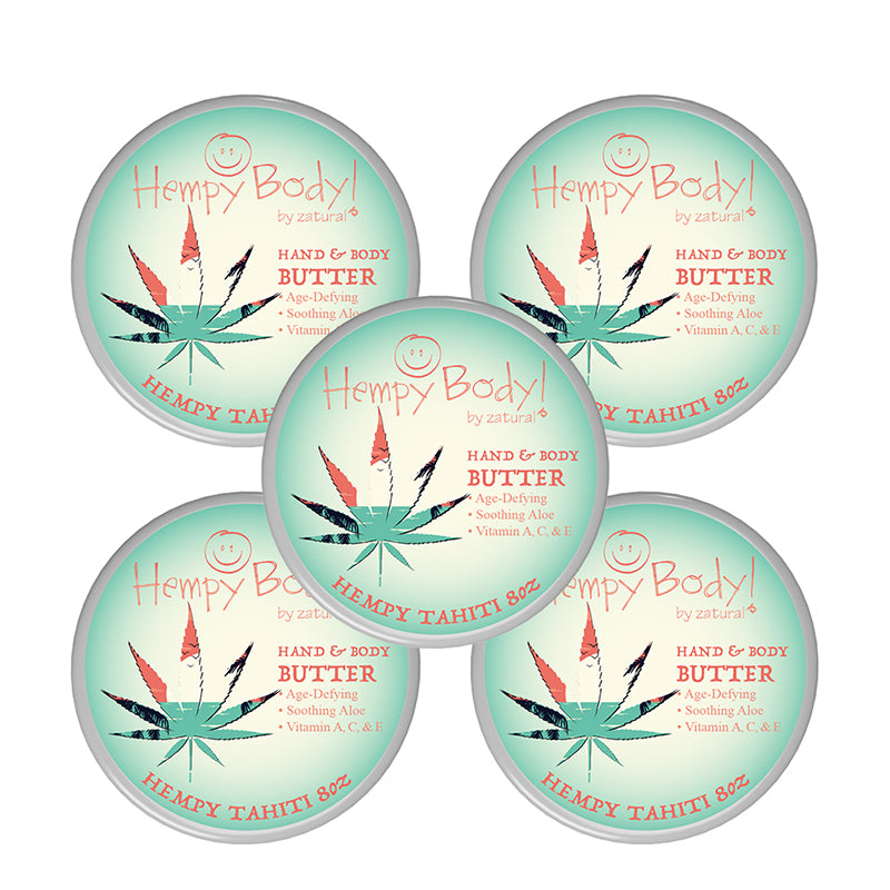 Hempy Tahiti Body Butter 8oz Five Pack