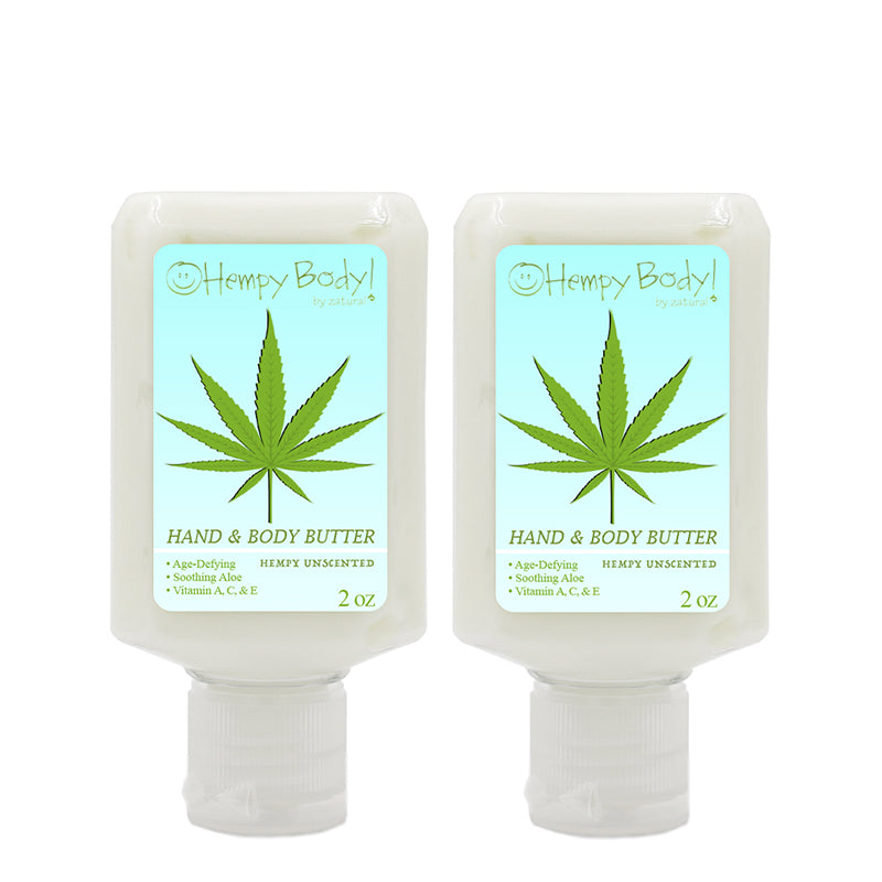 Hempy Unscented Body Butter 2oz two pack