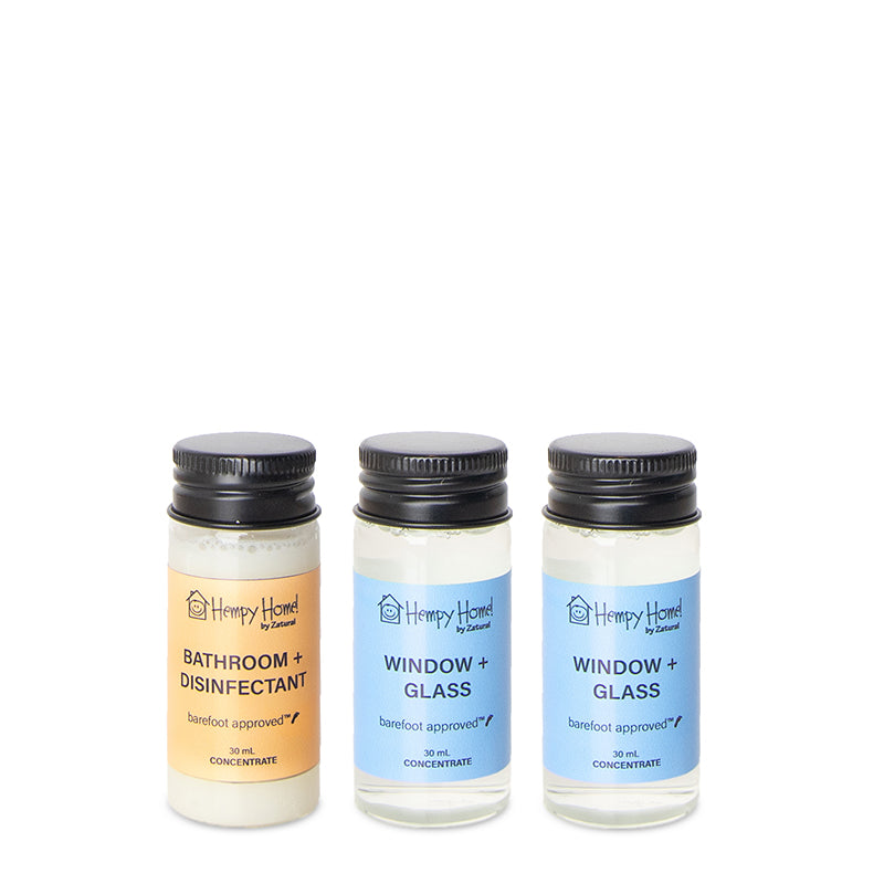 Zatural Hempy Home Concentration Bathroom, Glass and Window set