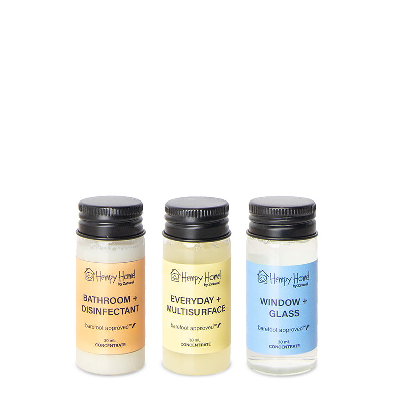 Zatural Hempy Home Concentration Bathroom, Multi-surface and Glass set