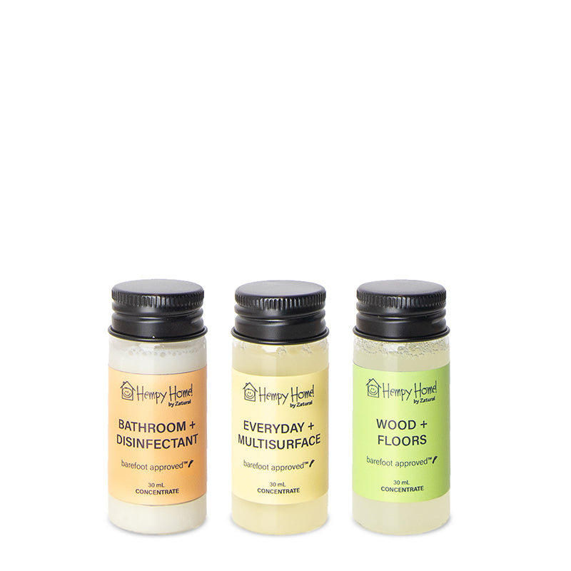 Zatural Hempy Home Concentration Bathroom, Multi-surface and Wood set