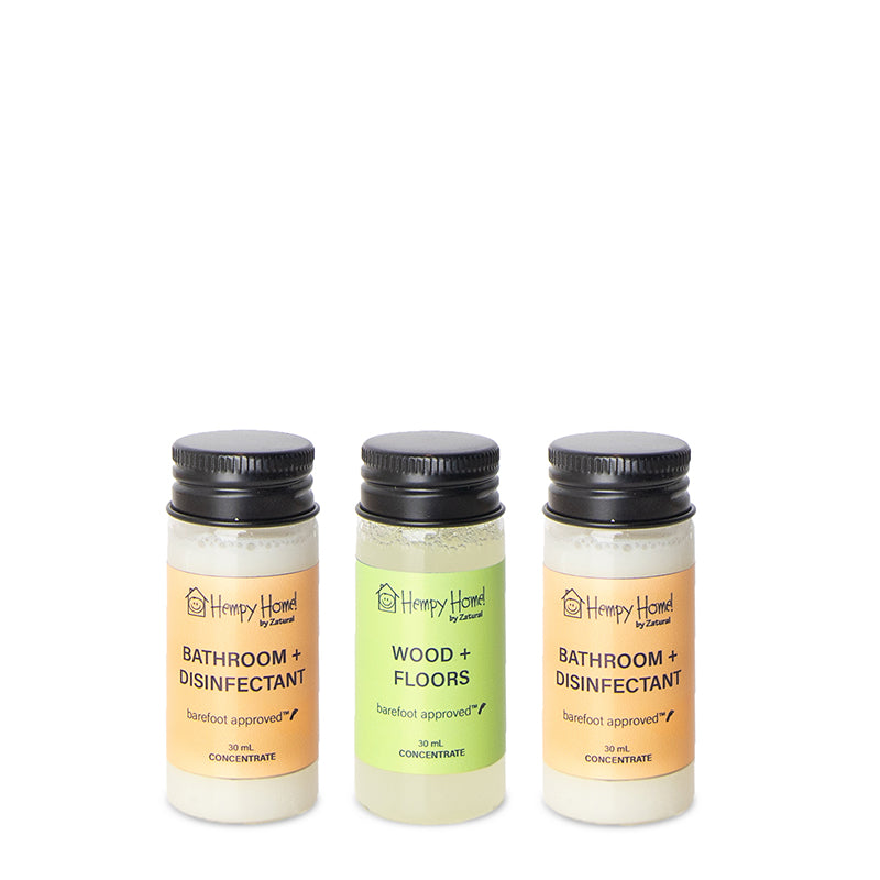 Zatural Hempy Home Concentration Bathroom, floor and disinfectant set