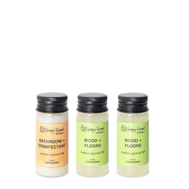 Zatural Hempy Home Concentration Bathroom, floor and wood set