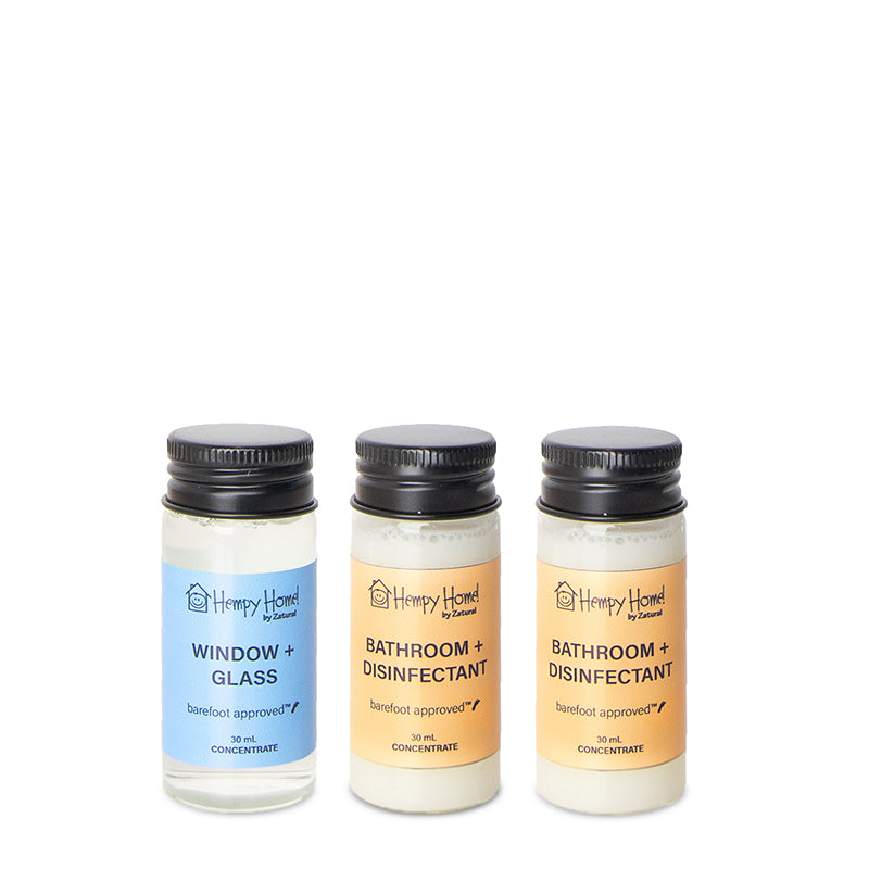 Zatural Hempy Home Concentration Window, bathroom, and disinfectant set