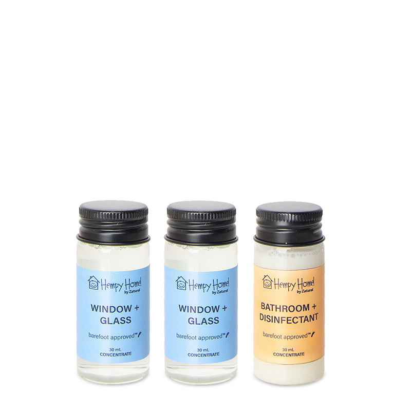 Zatural Hempy Home Concentration Window, Glass, and bathroom set