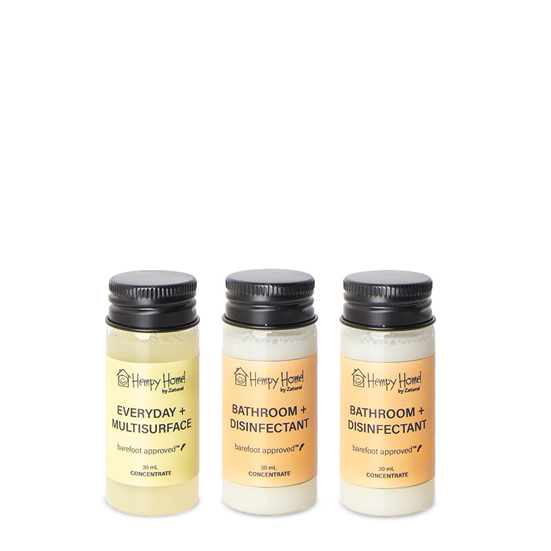 Zatural Hempy Home Concentration Multi-surface, bathroom, and disinfectant set