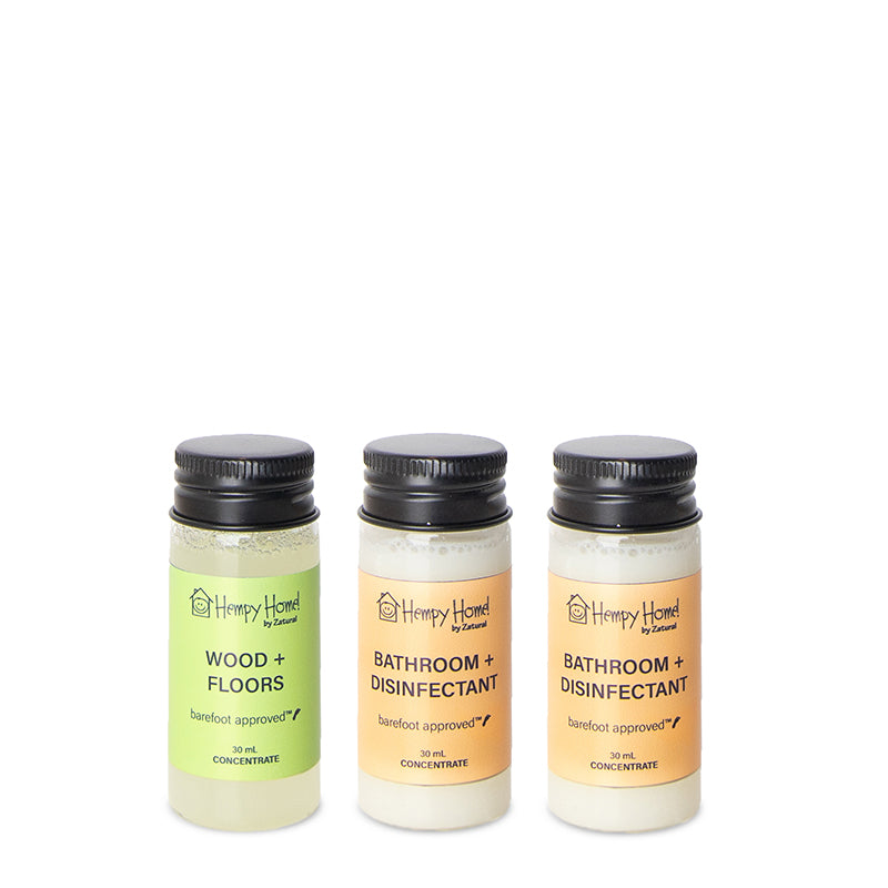 Zatural Hempy Home Concentration Wood, Bathroom, and Disinfectant set