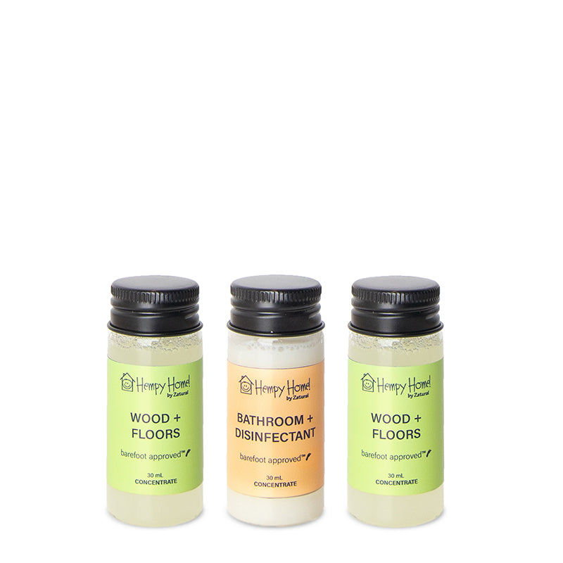 Zatural Hempy Home Concentration Wood, Bathroom, and Floor set