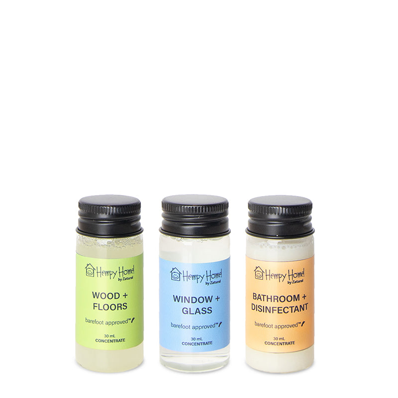 Zatural Hempy Home Concentration Wood, glass, and bathroom set