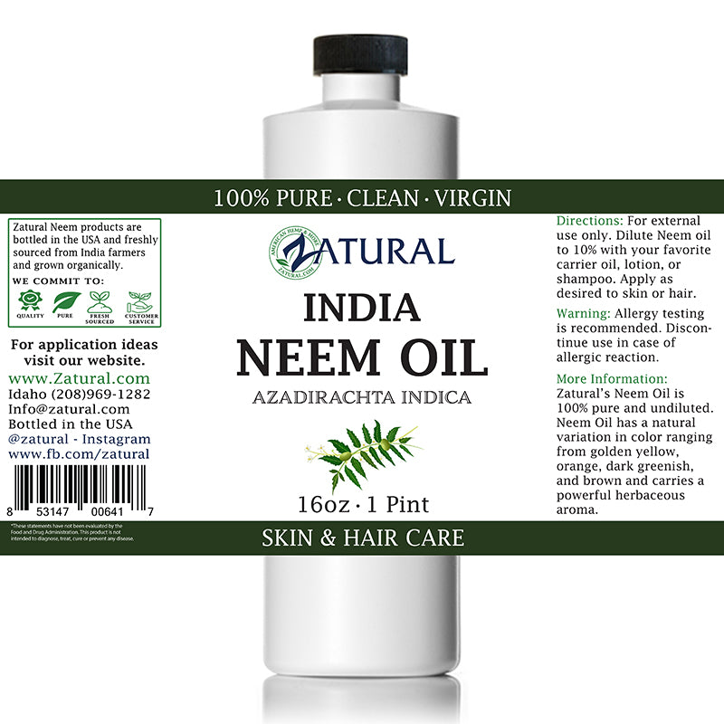 Neem Oil 16oz Label