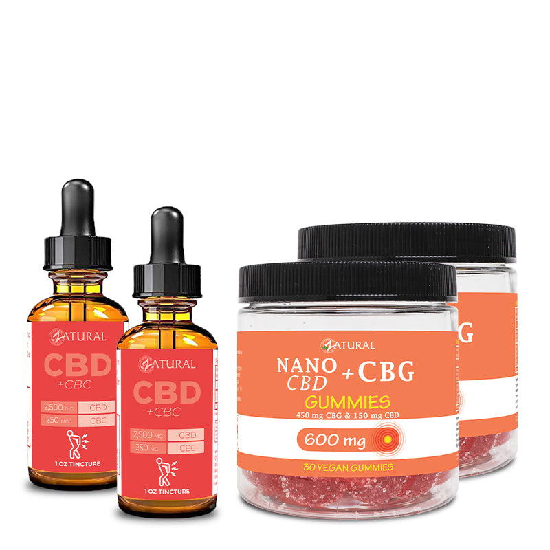 Two Month Supply CBC Oil and CBG Gummies 600mg
