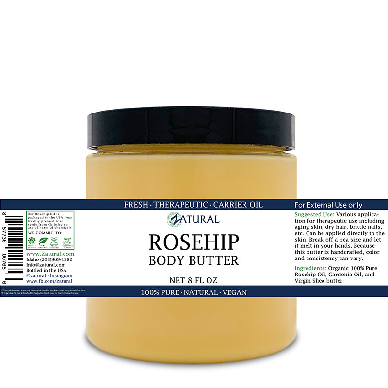 Rosehip Body Butter 8oz label