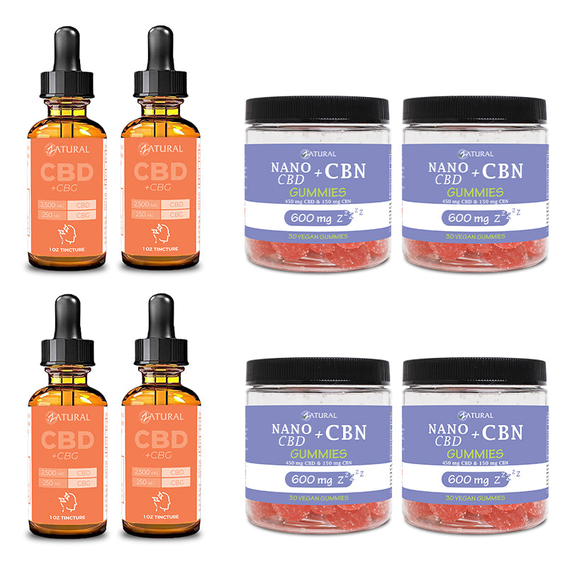 Four Month Supply CBG Oil and CBN Gummies 600mg