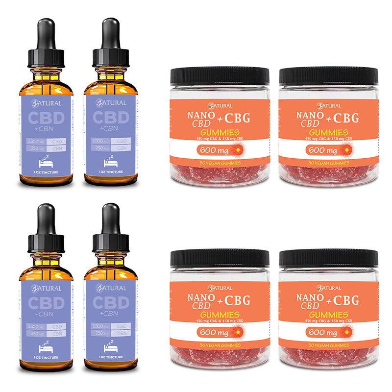 Four Month Supply CBN Oil and CBG Gummies 600mg
