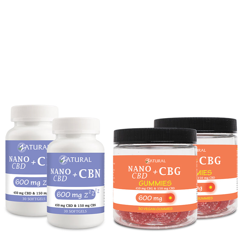 Two Month Supply CBN Softgels and CBG Gummies 600mg